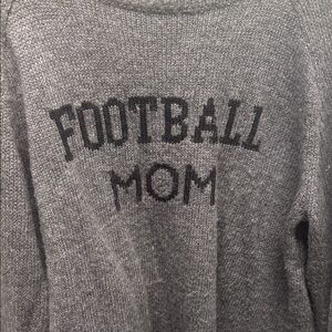 Gray Football Mom Sweater